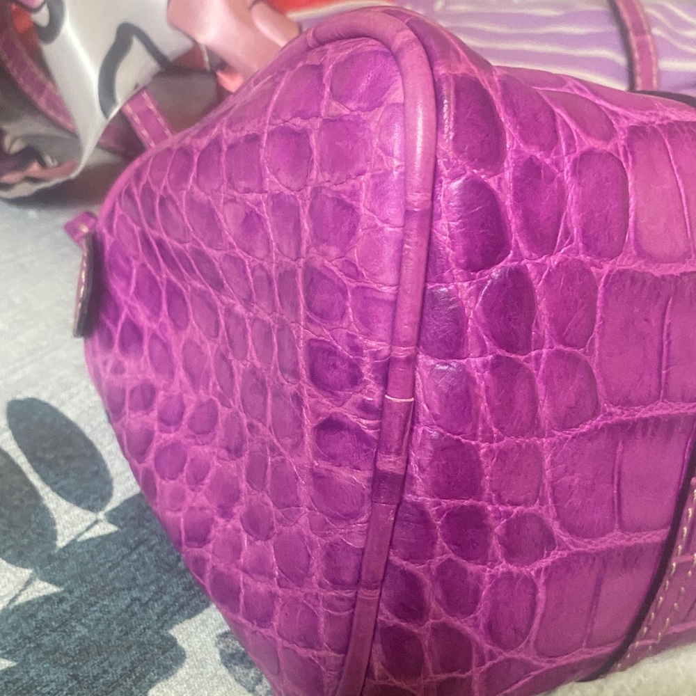 Dooney & Bourke Purple croc barrel and wallet set - Picture 14 of 17